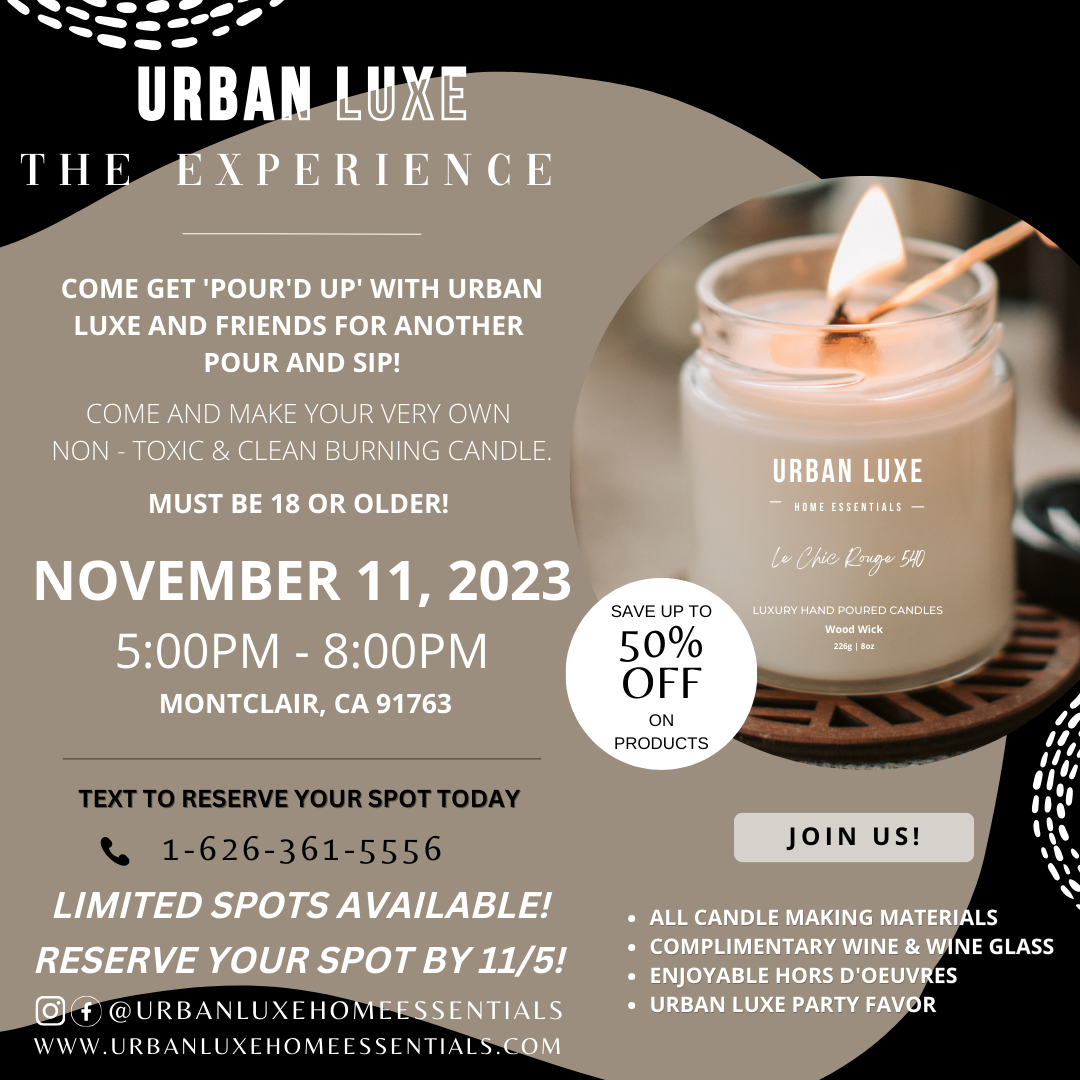 Urban Luxe Candle Bar Experience